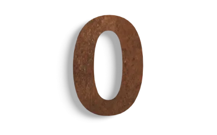 Aanbieding Cortenstaal huisnummer 0 - 15 cm