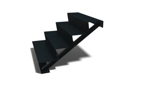 Weekendaanbieding Zwarte trap New York 4-trede Zwart (breedte 100 cm)