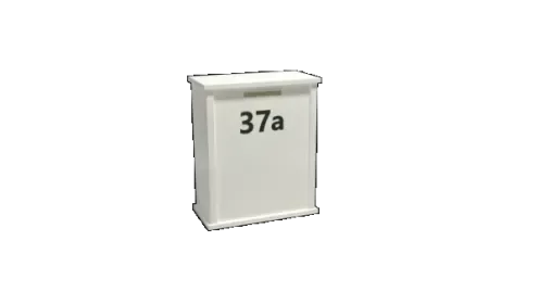 Aanbieding Gepoedercoat staal brievenbus Arizona Type L Wit