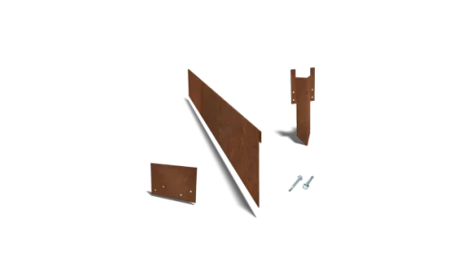 Beste Prijs Cortenstaal kantopsluiting geplet 13 cm complete set per 15 meter