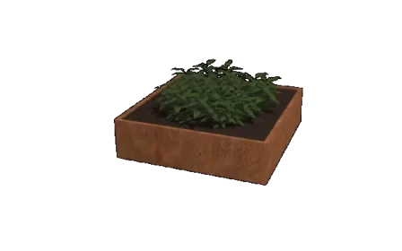 Veilige Betaling Cortenstaal plantenbak Miami xxl 150 x 150 x 30 cm geen bodemplaat