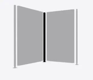 Actieprijs Gepoedercoat staal staander recht met voetplaat 190 cm Antraciet