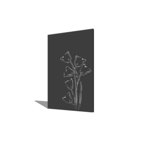 Alleen Vandaag Gepoedercoat staal tulp a-symmetrisch 120 x 6 x 190 cmZwart