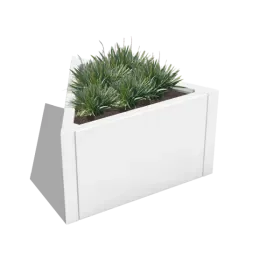 Uitverkoop Gepoedercoat staal plantenbak Alaska gelijkzijdig 60 x 60 cmZwart