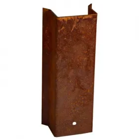 Beschermkap cortenstaal voor tuinpaal stopcontact pro Hoge Kwaliteit